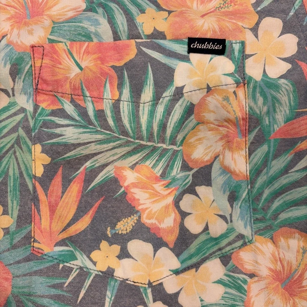 chubbies Men's 'Life In Paradise' Friday Shirt Floral Resort Wear Sz XL